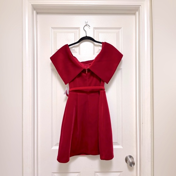 NWT NADINE MERABI Carmen Velvet Dress - Picture 11 of 13